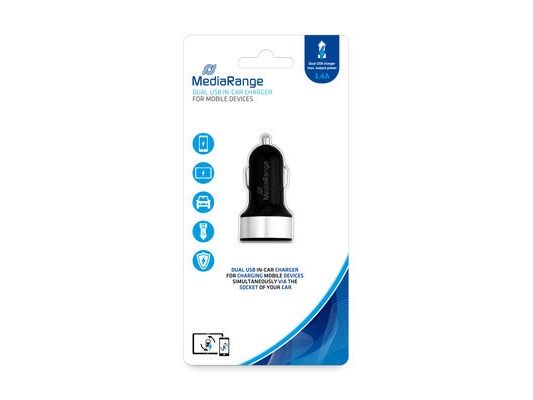 Mediarange Mrma103, Auto, Usb, Schwarz, Silber