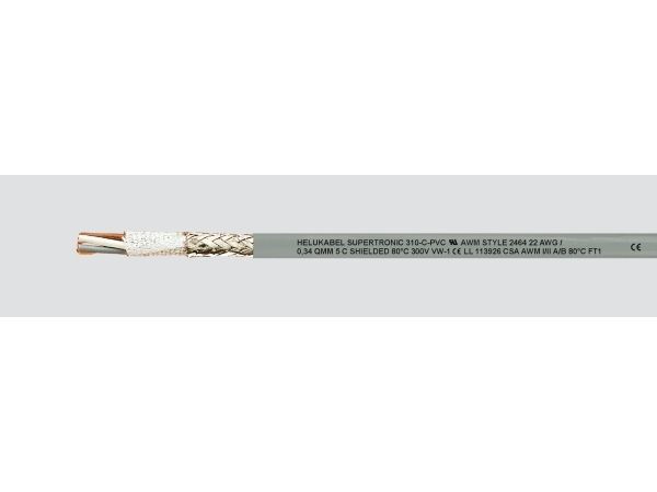 HELUKABEL 49932, Lavspændingskabel, Grå, Polyvinylchlorid (PVC), Kobber, 0.25 mm², 18,9 kg/km
