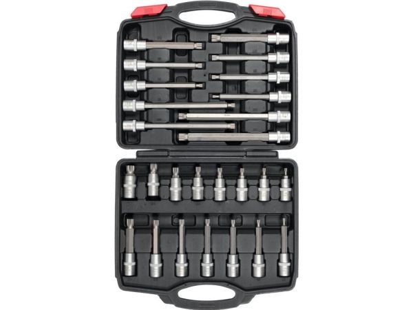 Yato Yt-77542, Steckschlüssel-Satz, 1/2", Metrisch, 26 Kopf/Köpfe, M10, M12, M14, M16, M5, M6, M8, M9, Chrom-Vanadium-Stahl