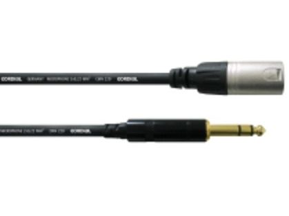 Cordial CFM 3 MV, XLR (3-pin), Hanstik, 6.35mm, Hanstik, 3 m, Sort, Sølv