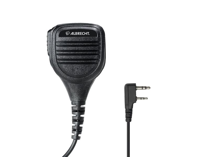 Albrecht SM600-K, Højttaler/mikrofon, Kenwood, Sort, 3.5 mm/2.5 mm, Støvresistent, Stænktæt
