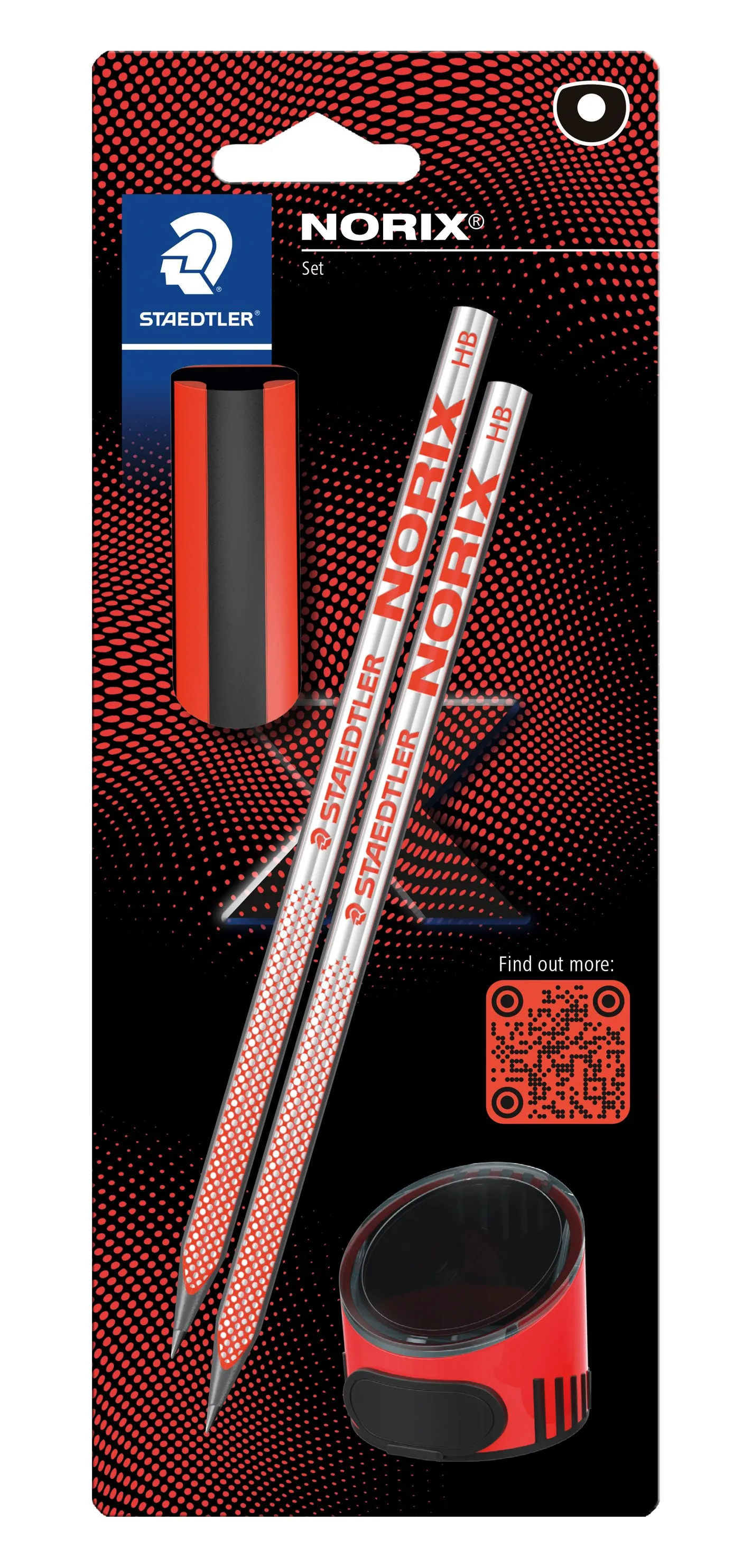 STAEDTLER Blyertspenna Norix HB set röd blister (4) | Skrivredskap - Blyertspennor & pencils - Blyertspennor | GameStuff