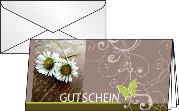 Sigel Design Folding Cards DC402 Favourite - Skinnende - DL (210 x 99 mm) - 220 g/m² - 10 kort voucher card+envelope