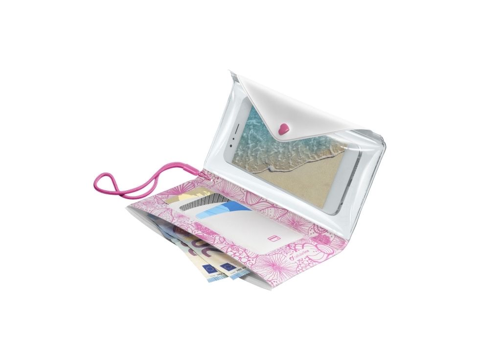 Cellularline Voyager Pochette - Universal, Strandaktivität, Bargeld, Kreditkarte, Dokument, Smartphone, Kiefer, Weiß, Ipx4, 17 Cm, 8,5 Cm