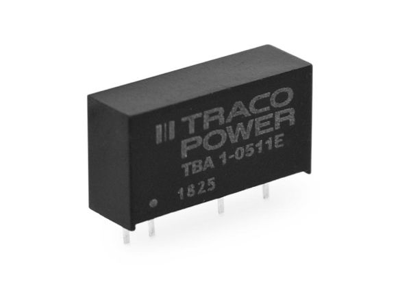Traco Power TBA 1-2411E - DC/DC-Wandler 1 E 1 W 5 V 200 mA SIL-7, 6 mm, 10 mm, 19,5 mm, 2,3 g, 1 W, 21.6-26.4 V