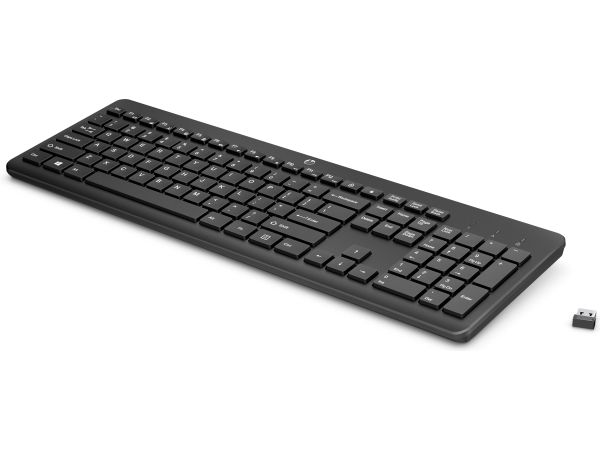 Hp 230 Wireless Keyboard, Volle Größe (100%), Kabellos, Rf Wireless, Membran Key Switch, Azerty, Schwarz