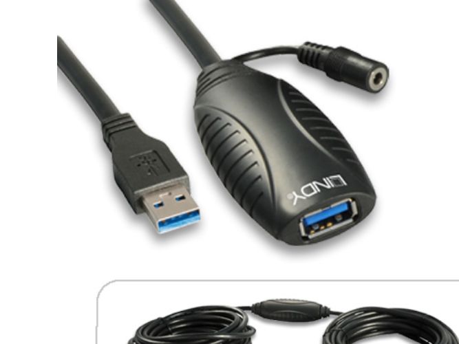 Lindy 43156, 10 m, USB A, USB A, USB 3.2 Gen 1 (3.1 Gen 1), 5 Gbit/sek, Sort