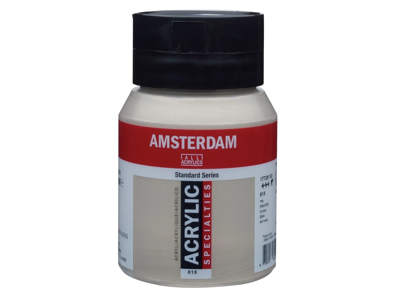 Amsterdam Standard Series Acrylic Jar Pewter 815 | Skola & Hobby - Konstmaterial - Akryl & Akvareller | GameStuff