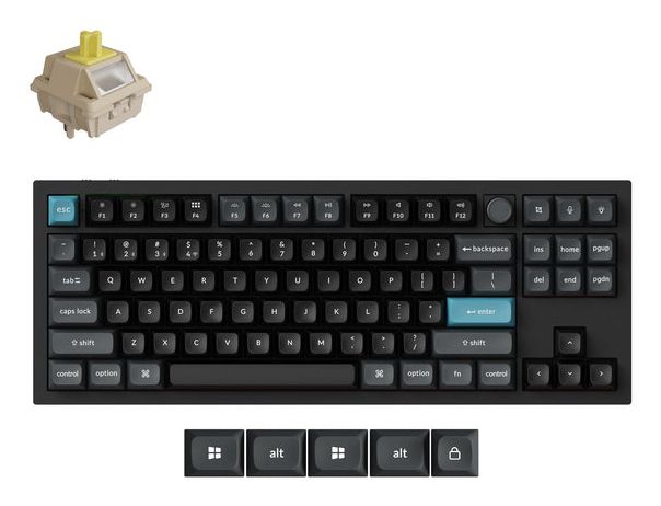 Keychron Q3 Ultra 8K, Kabel &Amp Trådløs, Bluetooth, Mekanisk, Qwerty, Rgb Led, Sortieren