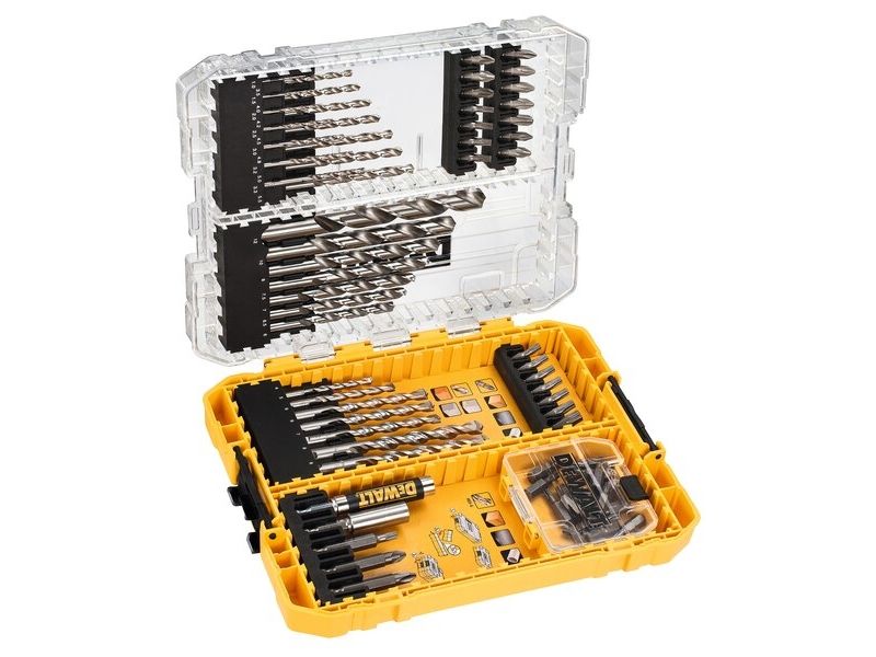 Dewalt Dt70761-Qz, Bohrer, Bohrerbit-Set, Mauerwerk, Metall, Bodenschnellarbeitsstahl (Hss-G), 72 Stück(E), Masonry Drill Bits: 4Mm, 5Mm, 6Mm, 7Mm, 8