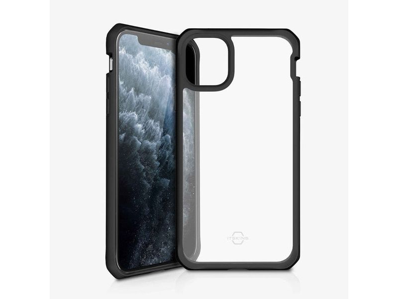ITSKINS HYBRID SOLID cover for iPhone 11 Pro / XS / X®. Black and transparent