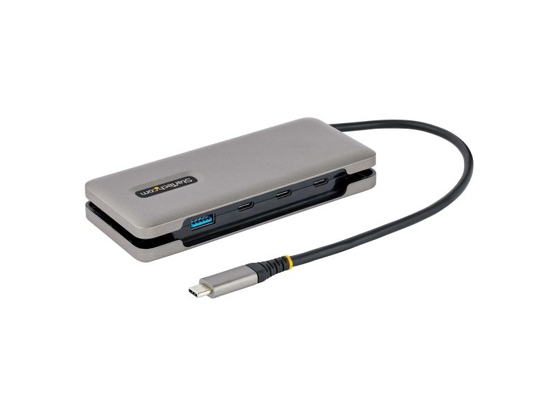 Startech 4-Port Usb-C Hub, 1X Usb-A And 3X Usb-C Ports, Usb 3.1 10Gbps, Bus Powered, Usb Type C Hub With 9.8In (25Cm) Wrap-Around Cable, Portable Usb