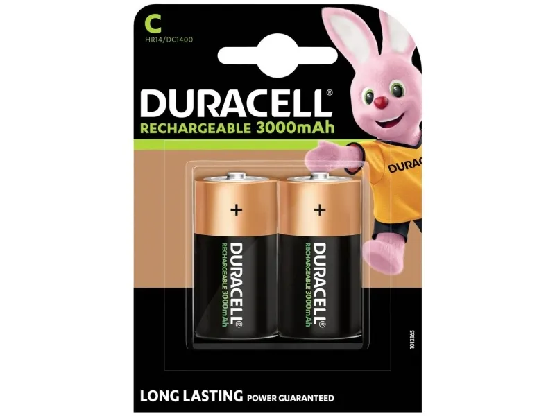 Batteri Duracell uppladdningsbart C 3000mAh 2 st/förpackning | EL Artiklar - Batteri - Uppladdningsbara batterier | GameStuff