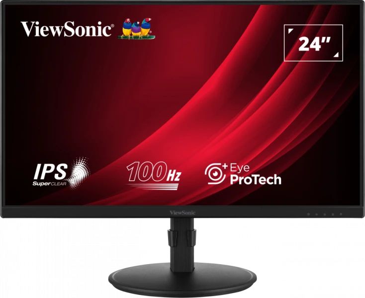 Viewsonic Display Vg2408a, 61 Cm (24"), 1920 X 1080 Pixel, Full Hd, Led, 5 Ms, Schwarz