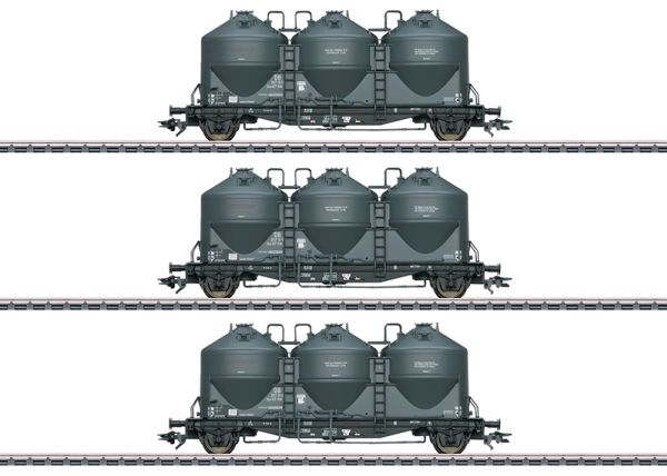 Märklin 48264, Silo container car set, Formonterede, HO (1:87), Kds 67, Ethvert køn, 3 stk