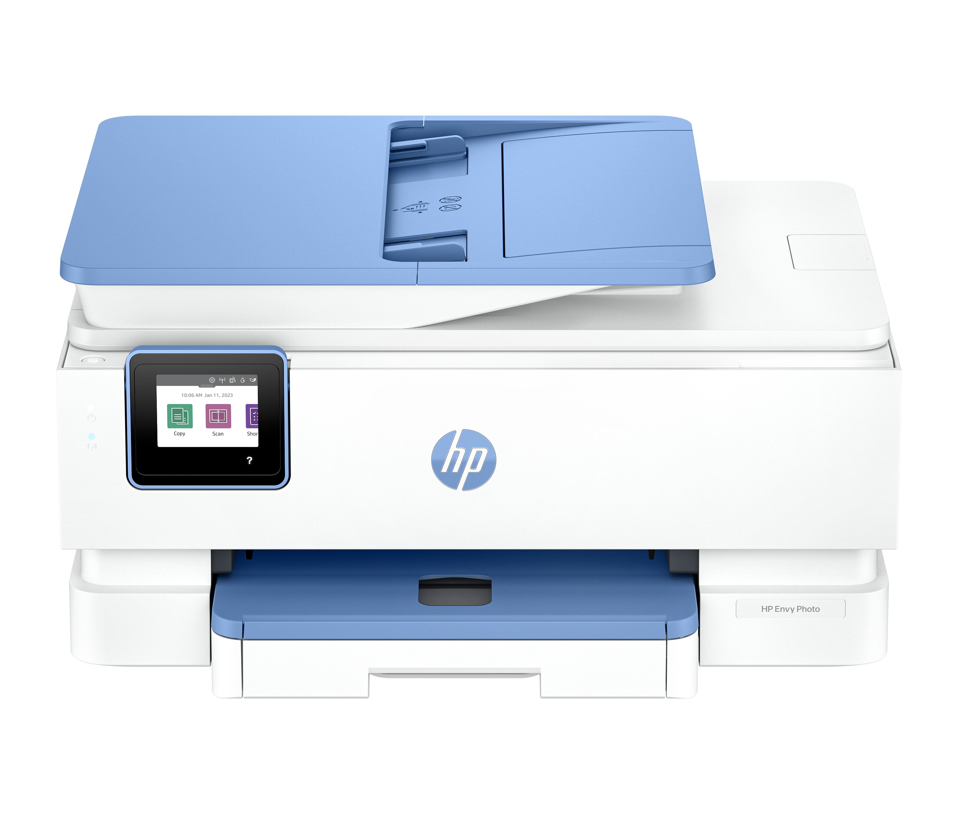 Hp Envy Photo Envy 7931 All-In-One Farve Printer, Termisk Inkjet, Farveudskrivning, 4800 X 1200 Dpi, Farvekopiering, A4, Blå, Hvid