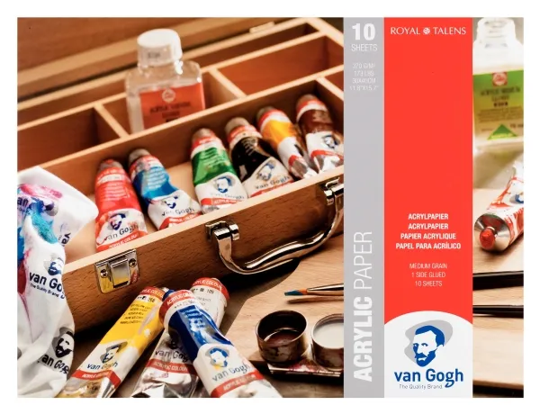 Van Gogh Acrylic paper pad 24 x 32cm, 370 g, 10 sheets | Skola & Hobby - Konstmaterial - Papper | GameStuff