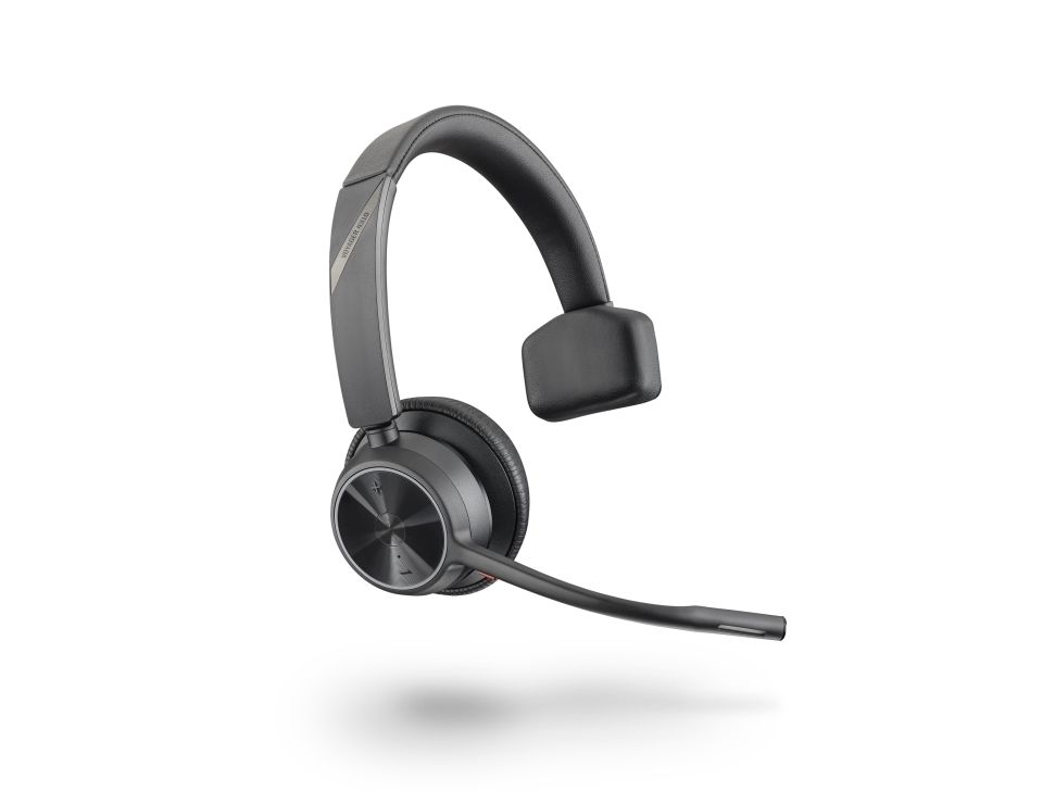 Poly Voyager 4310 Uc, Trådløs, Kontor/Callcenter, 122 G, Headset, Sort