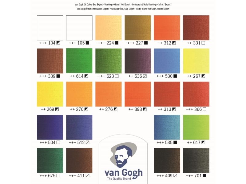 Van Gogh Oil Colour Wooden Box Expert | 24 X , 2 X 60 Ml + Accessories