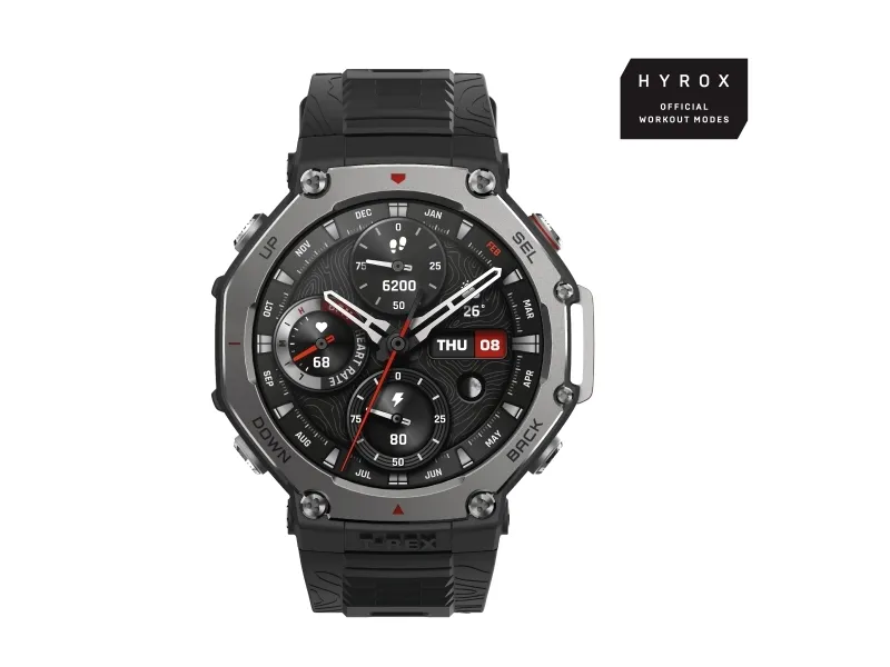Amazfit T-Rex 3 smartklocka 1,5 AMOLED GPS Wi-Fi, svart