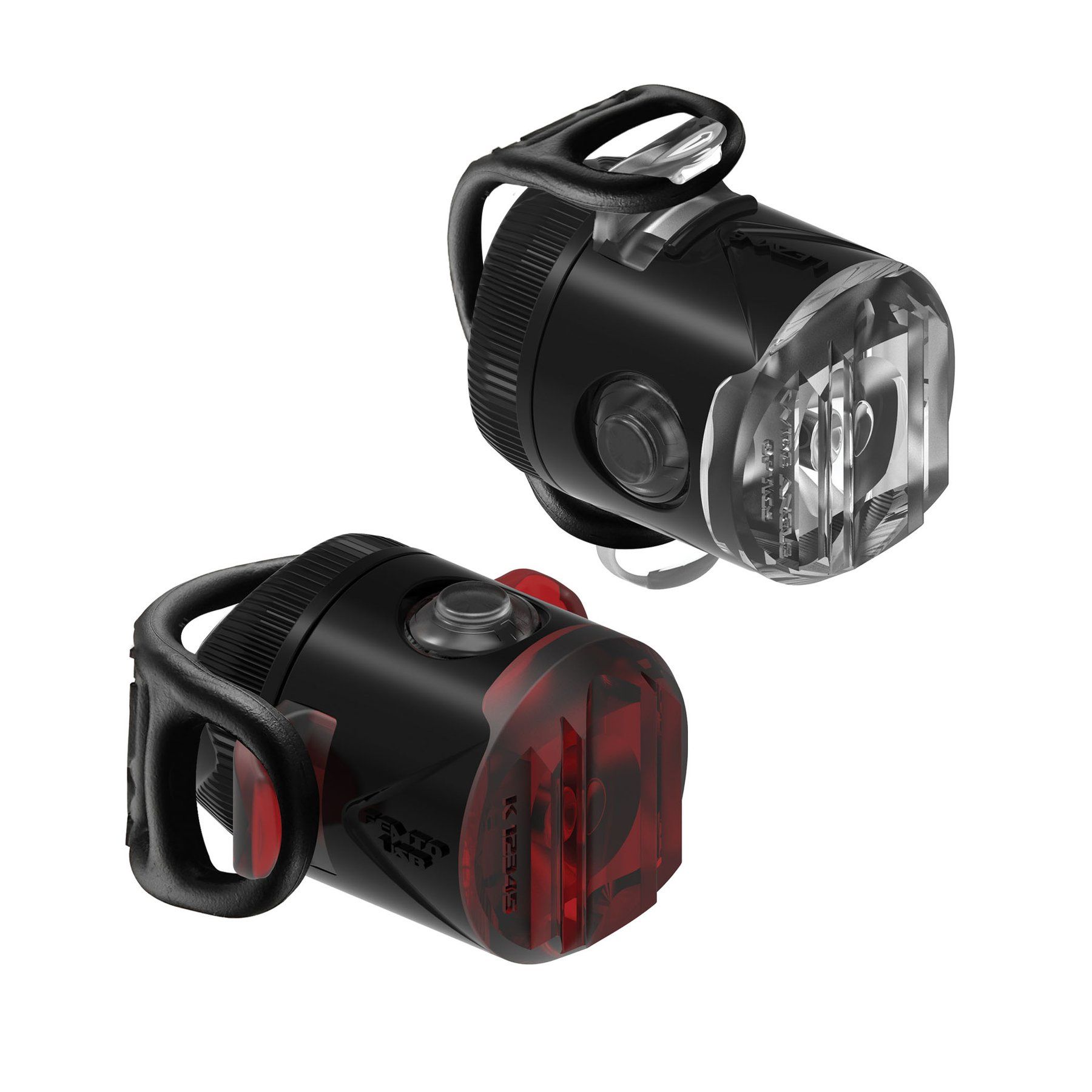 Lezyne FEMTO USB DRIVE PAIR, Baglys + forlys (sæt), Sort, IPX7, LED, Nat, Blinkende lys, Kontinuerligt lys