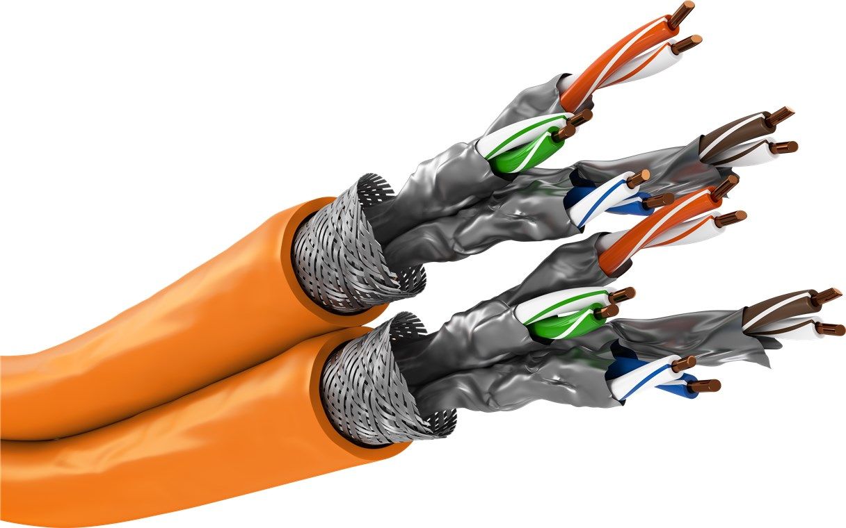 Goobay CAT 7A Duplex S/FTP LSZH 50m Orange Solid