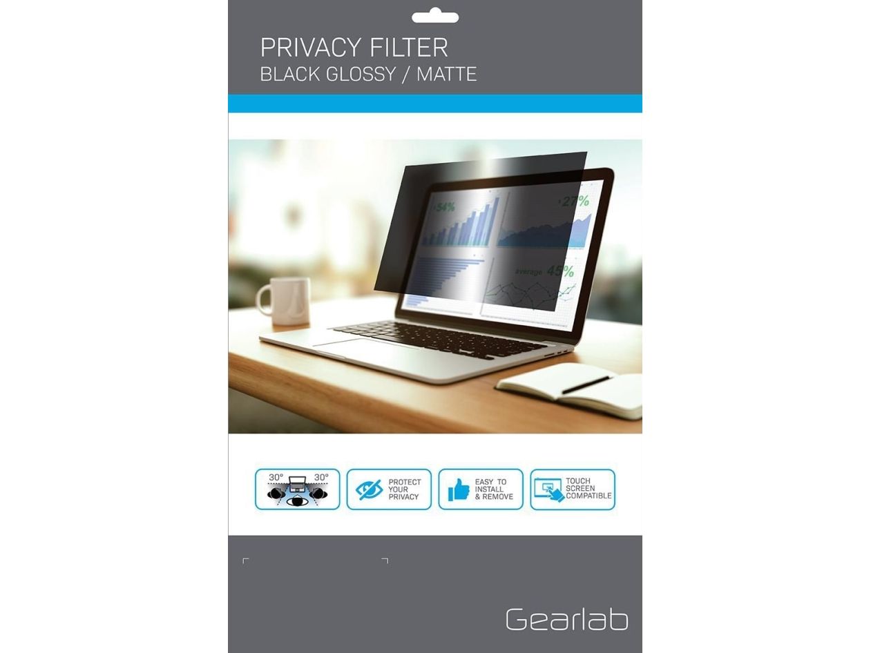 eSTUFF - Notebook privacy-filter - aftagelig - klæbemiddel - 14 - sort