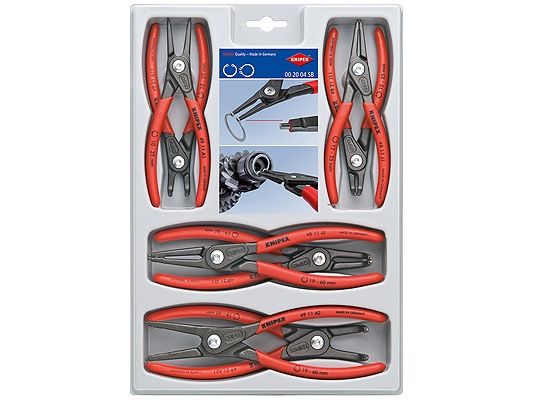 Knipex 00 20 04 Sb, Tangsæt, Rød, 1,27 Kg