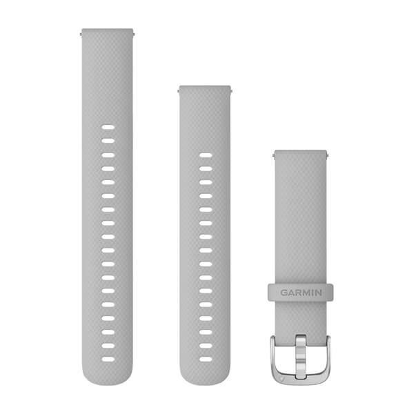 Garmin Quick Release 18 Silikon-Armband (Neblig Grau / Silberne Schnalle) (010-12932-0C)
