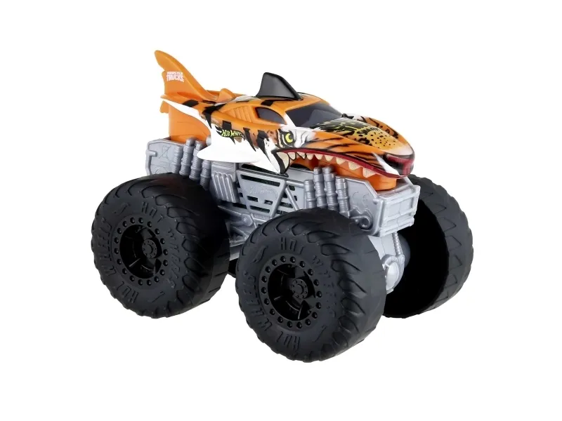 Hot Wheels Monster Trucks Tigershark-Truck Mit Licht- Und Geräuscheffekten, Monstertruck, 3 Jahr(E), Lr44, Kunststoff, Metall, Mehrfarbig