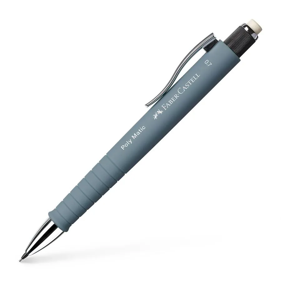 Faber-Castell Poly Matic, 0,7 mm, Trekantet, Grå, Sort, Drej ud, 1 stk