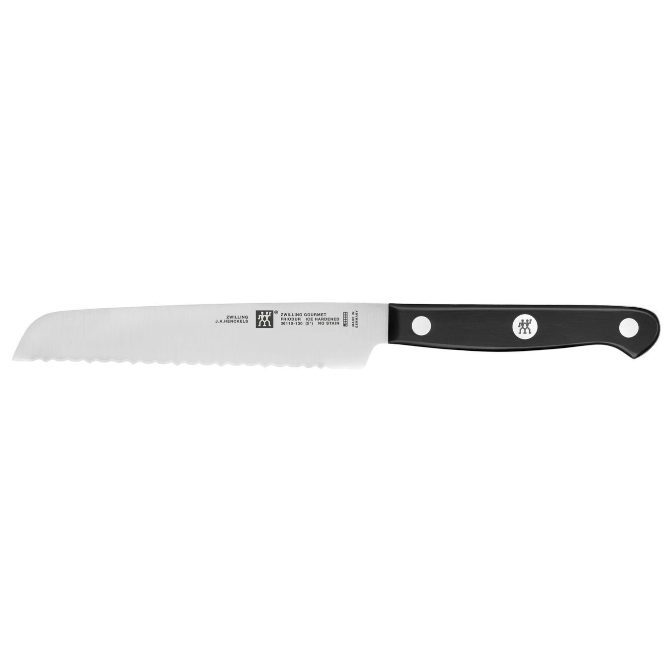 Zwilling Zwilling Gourmet tandet universalkniv 13 cm Sort-rustfrit stål