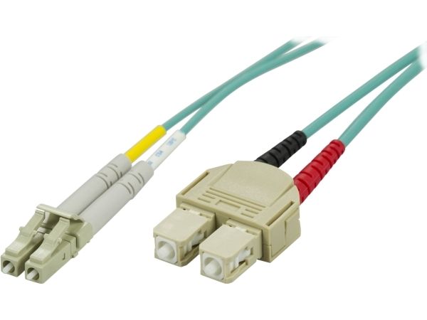 Deltaco - Netzwerkkabel - Lc Multimode (Stecker) Auf Sc Multimode (Stecker) - 1,5 M - Glasfaser - 50 / 125 My - Om3