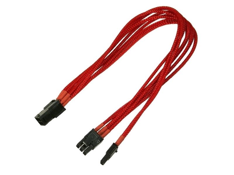 Nanoxia 6-Pin 8-Pin Pci-E, 30Cm, 0,3 M, Pci-E (6+2 Pin), Pci-E (6-Pin), Männlich, Weiblich, Gerade