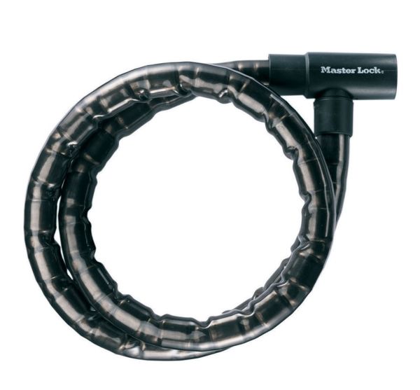 Master Lock 8115Eurdps, Kabellås, Sort, Stål, Vinyl, Vinyl, Stål, Nøgle