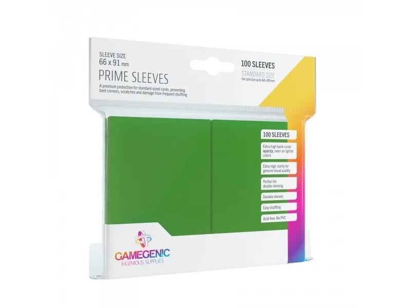 GameGenic Prime Sleeves Green | Leksaker - Spel - TCG tilbehör | GameStuff