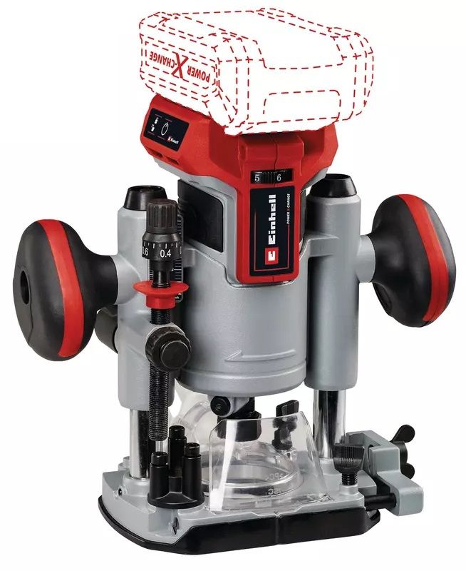 Einhell 4350411, Borstl&ouml;s, Svart, R&ouml;d, Silver, 10000 RPM, 3,5 cm, Batteri, 18 V - SOLO