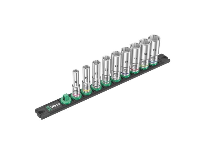 Wera B Deep Top Schlüsselsatz Zoll 3/8 9-Teilig 05005440001
