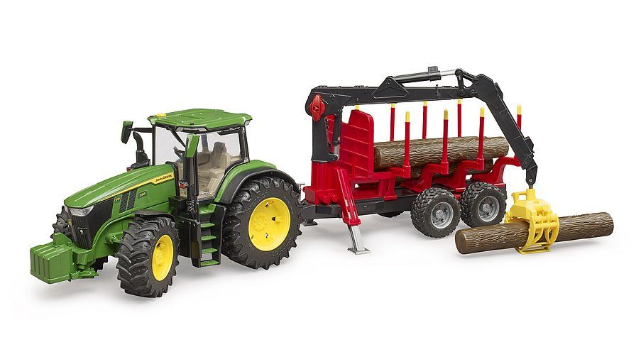Bruder Grün Auto Spiele Mit Forstanhänger John Deere 7R 350 - Image 10