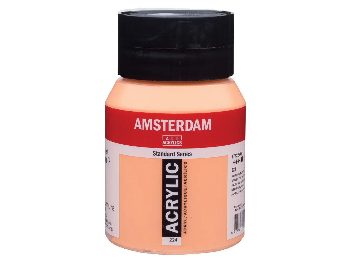 Amsterdam Standard Series Acrylic Jar Naples Yellow Red 224 | Skola & Hobby - Konstmaterial - Akryl & Akvareller | GameStuff