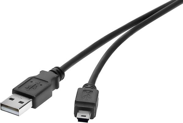 Renkforce Rf-4455804, 0,15 M, Usb A, Mini-Usb B, Usb 2.0, Sort