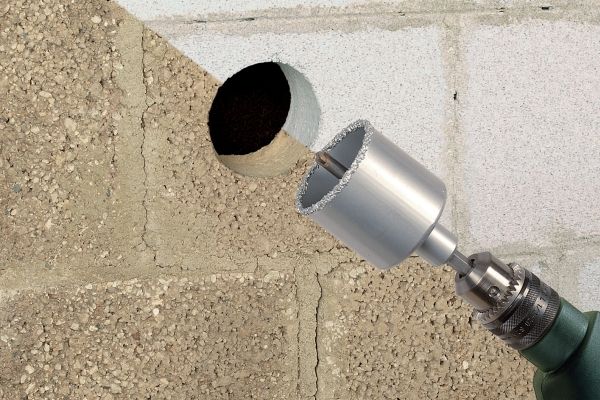Wolfcraft Gmbh 3896000, Eins/Eine , Bohrer, Mauerziegel, Gipskarton, Kachel, Edelstahl, Hartmetall-Beschichtetes Wolfram (Tcc), Sechskantschaft