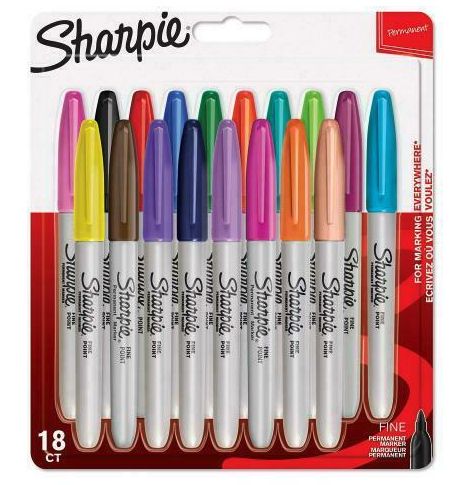 Sharpie Fine, 18 Stück(E), Mehrfarbig, Feine Spitze, Grau, Mehrfarbig, Rund, Fein
