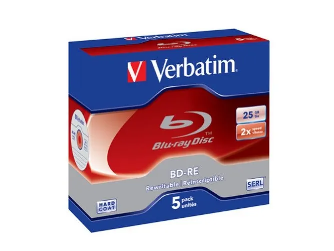 Verbatim - 5 x BD-RE - 25 GB 2x - CD-fodral | Datorkomponenter - Hårddisk & Lagring - Lagringsmedia | GameStuff