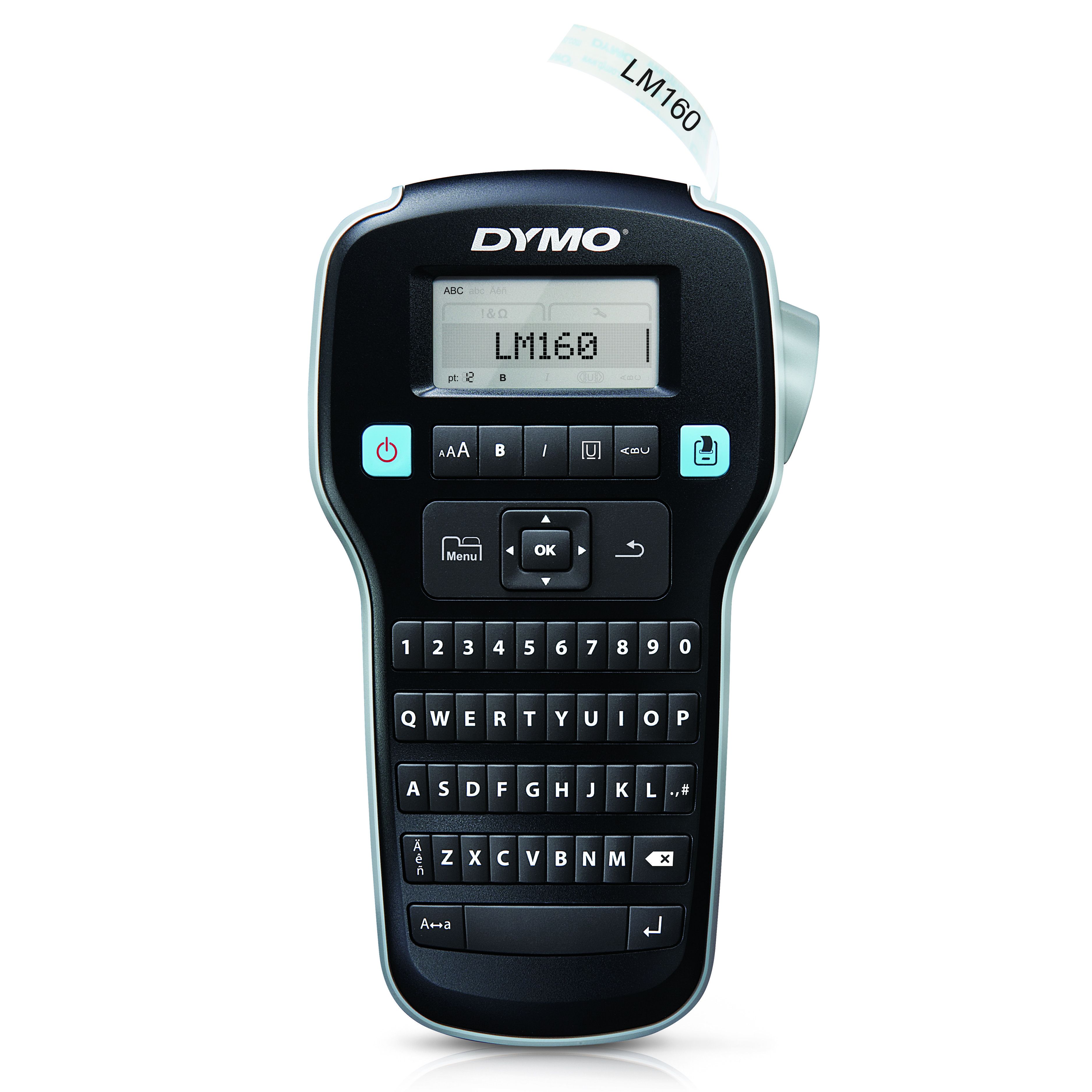 DYMO LabelManager 160, QWERTY, D1, Termisk overførsel, 180 x 180 dpi, 12 mm/sek., AAA