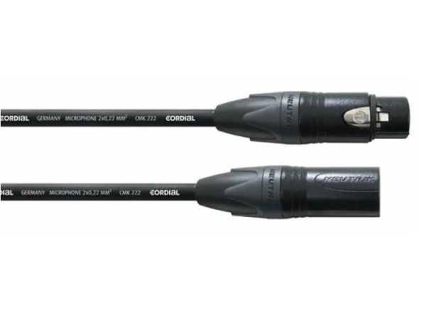Cordial CPM 2.5 FM, XLR (3-pin), Hunstik, XLR (3-pin), Hanstik, 2,5 m, Sort