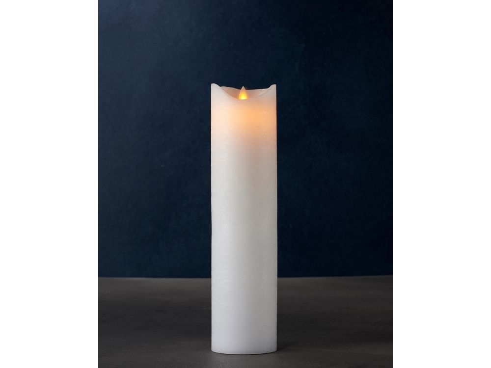 Sirius Sara Exclusive LED vokslys, hvid Ø 7,5 - H 30 cm