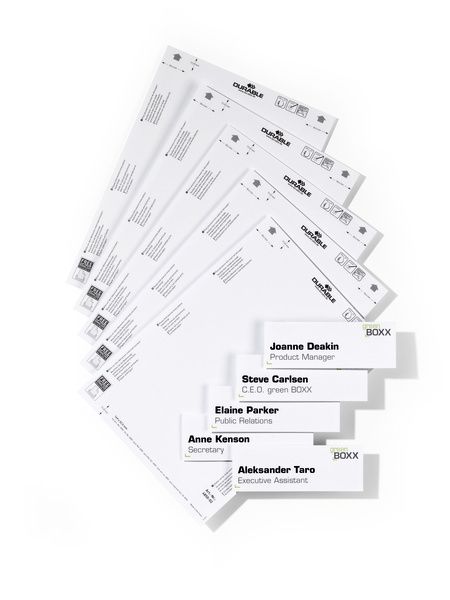 Indstiksark Durable Info Sign 149X52,5 Mm Hvid - (10 Ark X 5 Stk.)