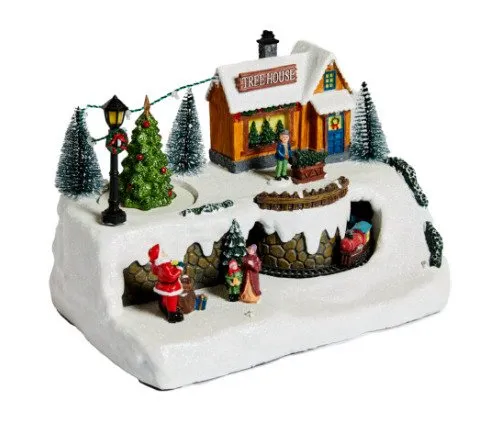 Alternativ bild 0 för Julbyn Treehouse Town NORDISK VINTER med ljus och musik. För batteri (780-521)