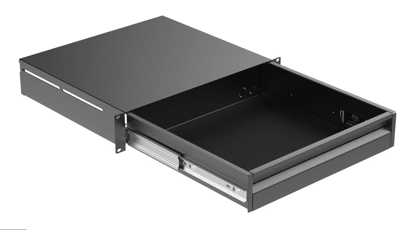 Caymon CAYMON RD220L/B Låda med lås för 19 2U rack, svart utförande | Datorer & Surfplattor - Rackkabinetter - Tillbehör | GameStuff